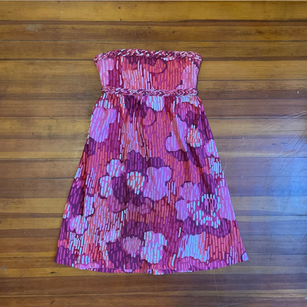 American Eagle Strapless Braided Trippy Dress